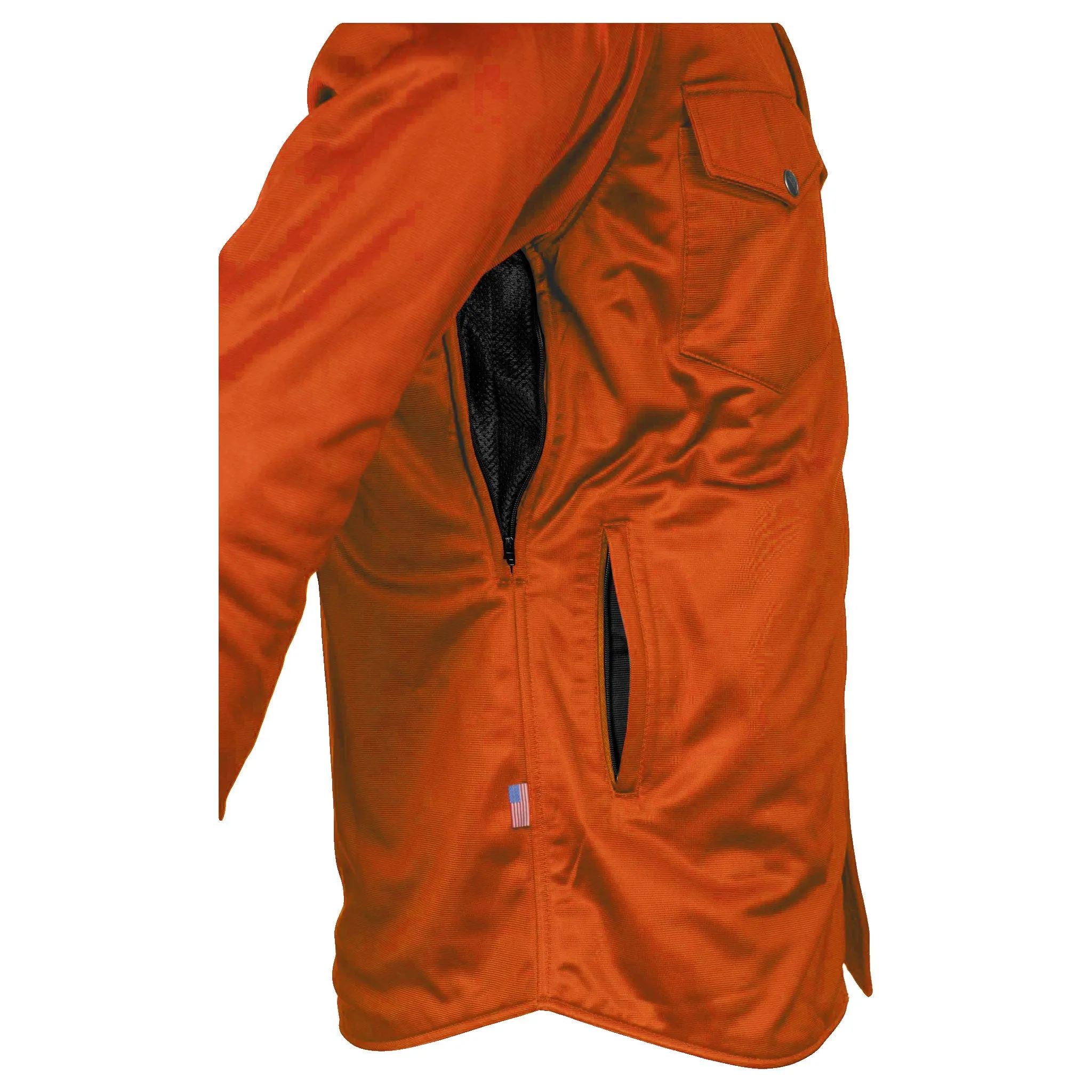 Ultra Protective Shirt - Orange Solid with Pads