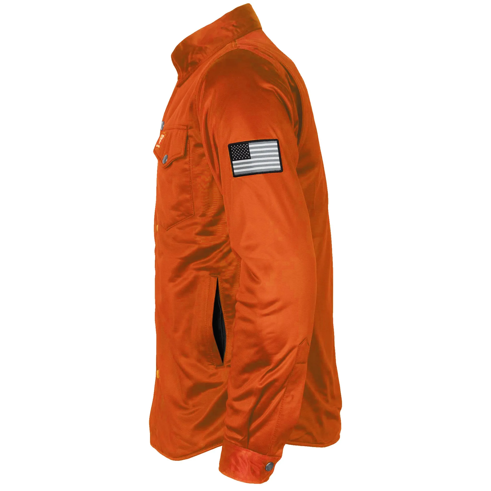 Ultra Protective Shirt - Orange Solid with Pads