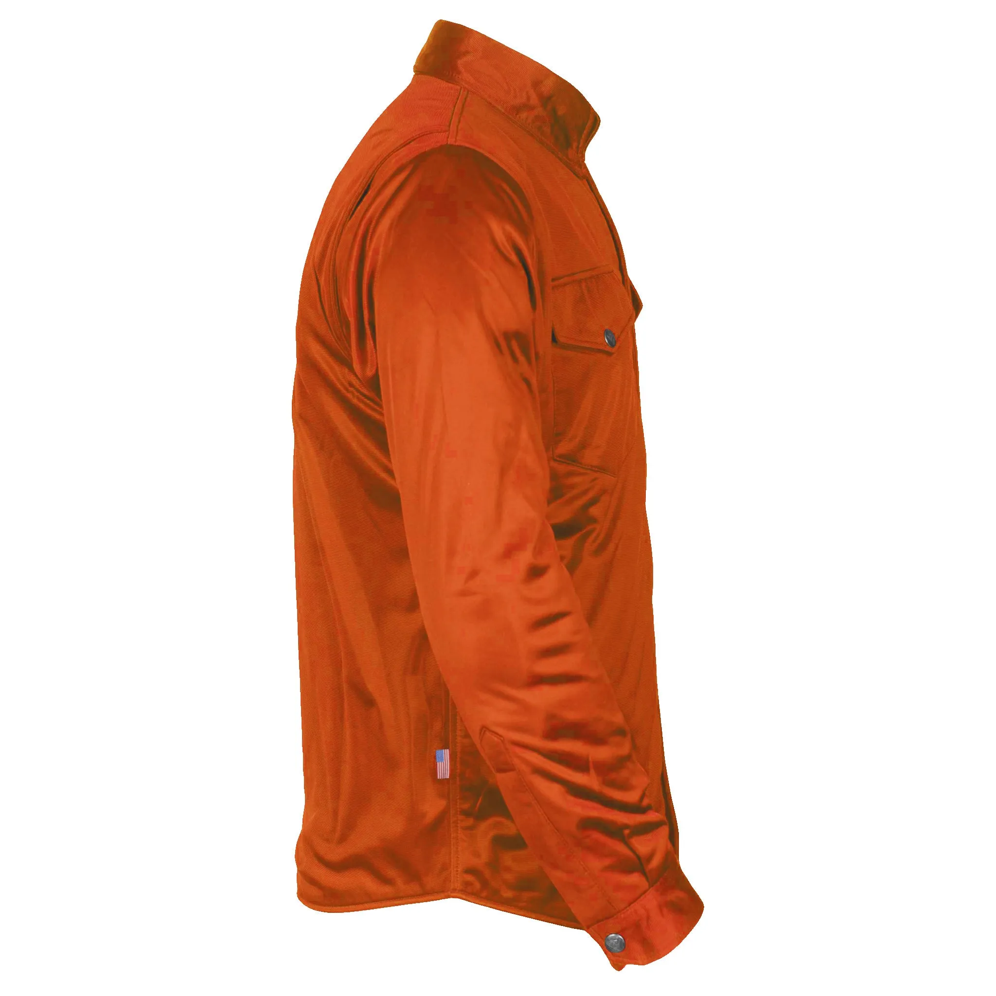 Ultra Protective Shirt - Orange Solid with Pads