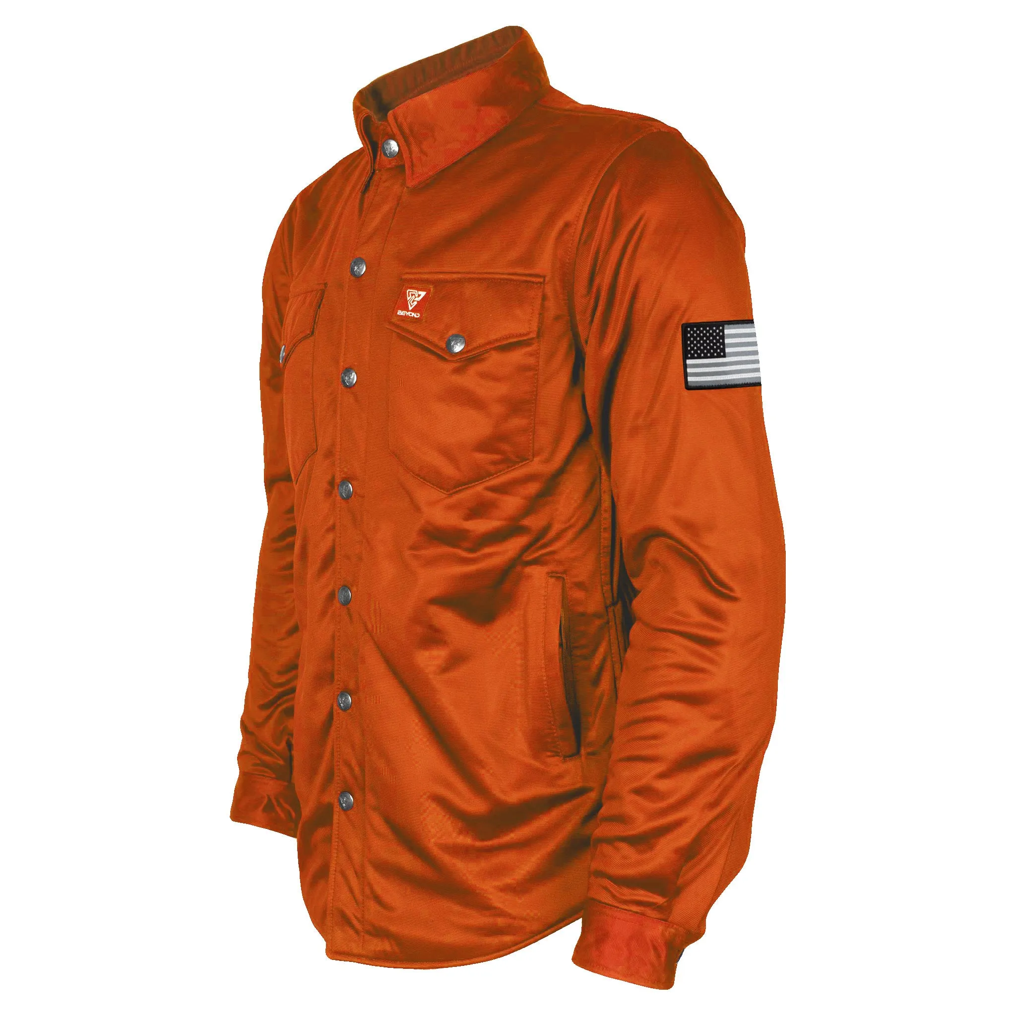 Ultra Protective Shirt - Orange Solid with Pads