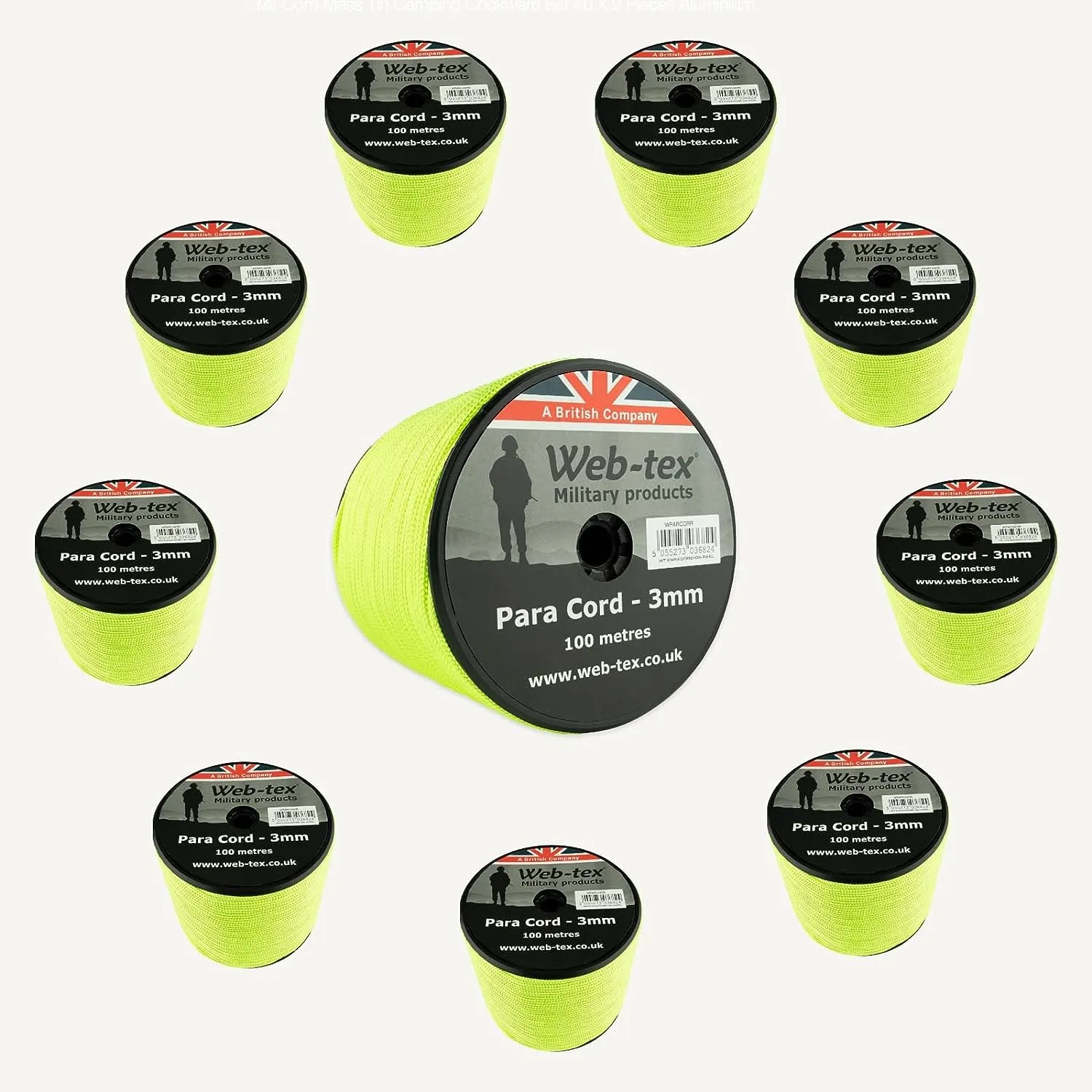 Web-tex Paracord Reel Roll 100m x 3mm