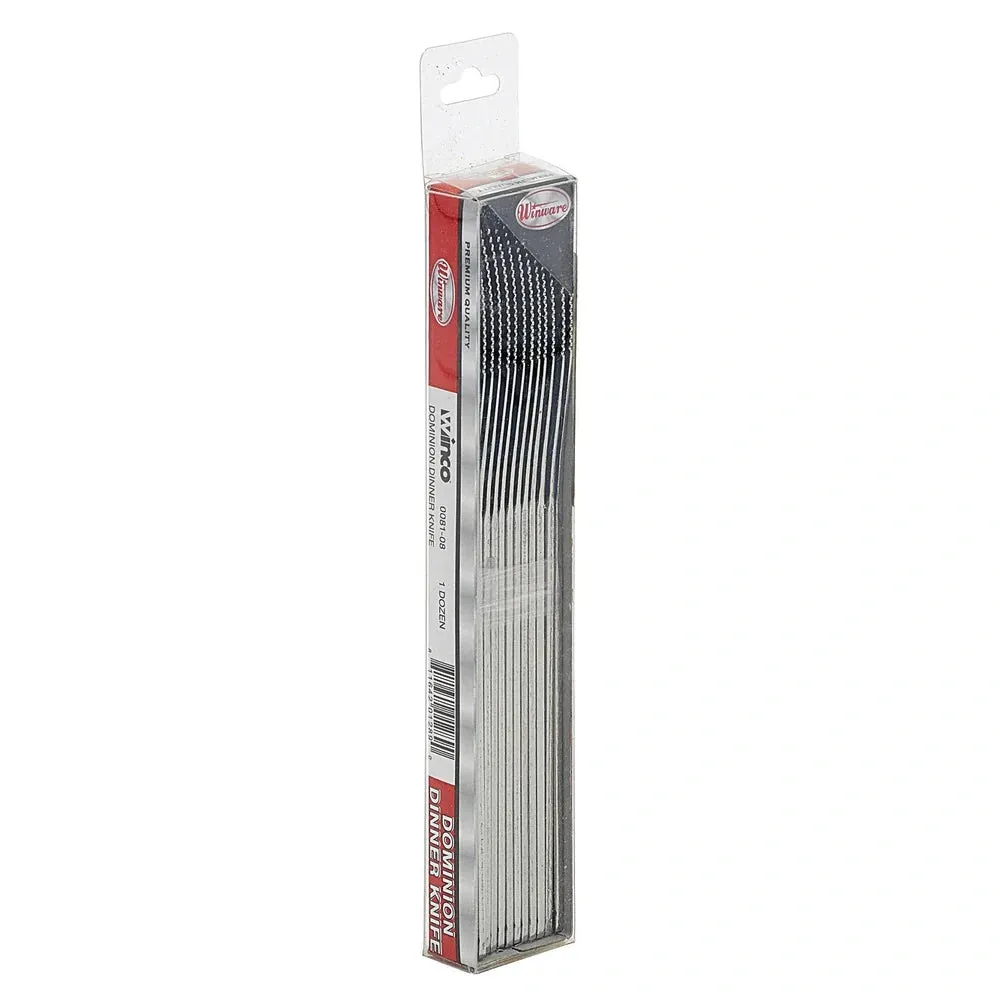 Winco 0081-08 Dominion Dinner Knife, 1doz/pk, 18/0 Medium Weight